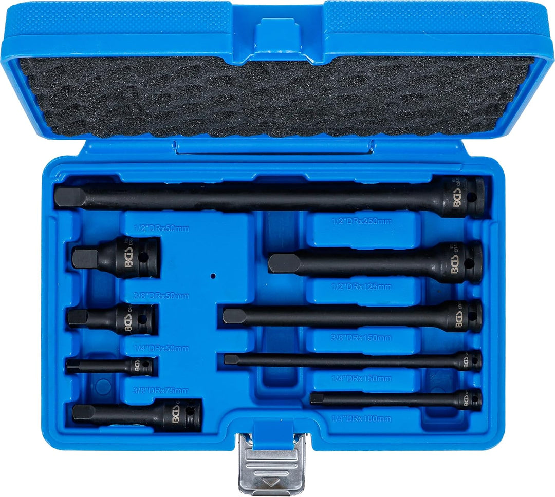 BGS 25145 | Kraft-Verlängerungs-Satz | 6,3 mm (1/4") / 10 mm (3/8") / 12,5 mm (1/2") | 9-tlg. 9-tlg.