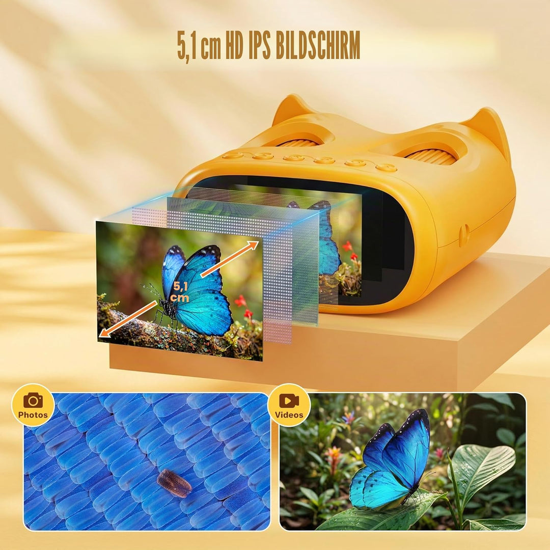 1000X Digital Mikroskop für Kinder Pocket: 2-in-1 Lupe und Teleskop - Geschenk für Jungen Mädchen ab