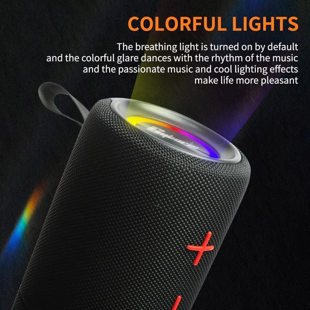 CYBORIS 2-in-1 Tragbarer 40W Dual Bluetooth Lautsprecher, Wasserdichter Musikbox V5.3 mit Tiefem Bas