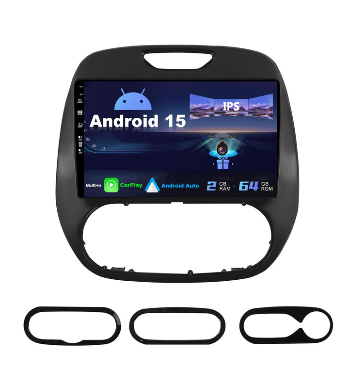 Android 12 IPS Autoradio Passt für Renault Kaptur Captur (2014-2019) - Eingebaut CarPlay/Android Aut