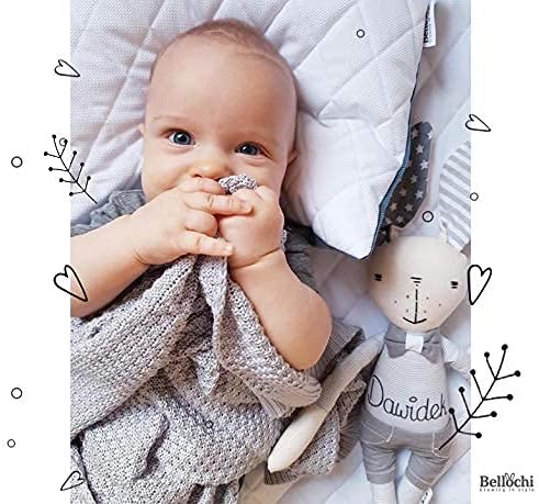 Bellochi Babydecke für Mädchen und Junge - 100% Bambus - Kuscheldecke Kinder Erstlingsdecke Strickde