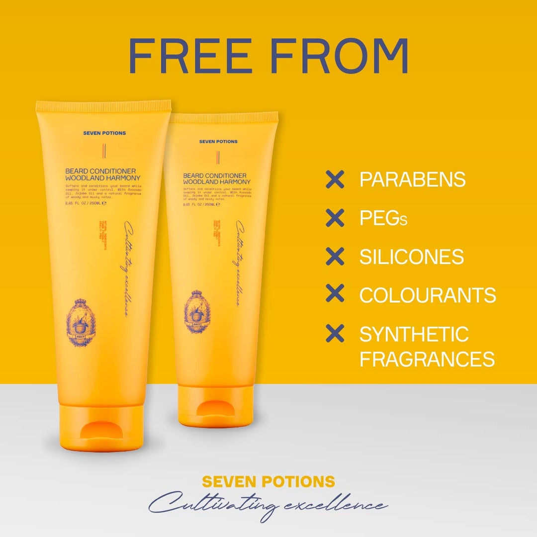 Seven Potions Bart Conditioner für Männer - Beugt Bartjucken und Schuppen vor - Natürlich, Vegan, Ti