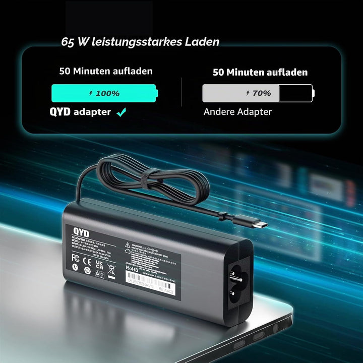 Laptop Ladekabel USB C 65W Netzteil Ladegerät für Dell Latitude 3330 5330 5430 5490 5410 5420 5520 5