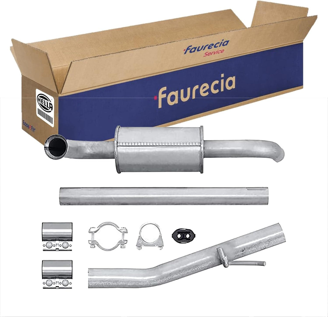 HELLA 8LC 366 025-831 Mittelschalldämpfer - Easy2Fit® Kit - mitte - dreiteilig - Set mit Anbauteilen