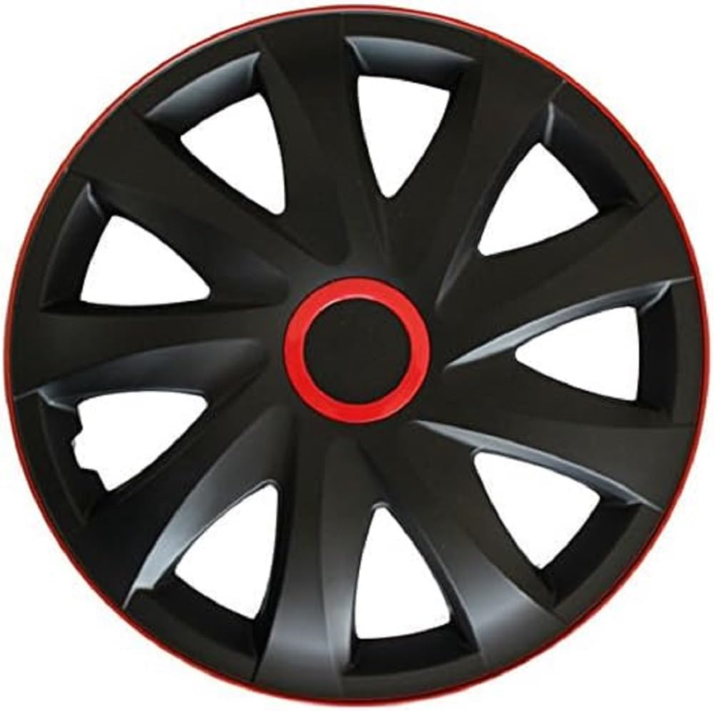 NRM KO256 Radzierblende Kando, Schwarz/Rot, 16 Zoll, 4er Set 16'' Zoll, 16'' Zoll