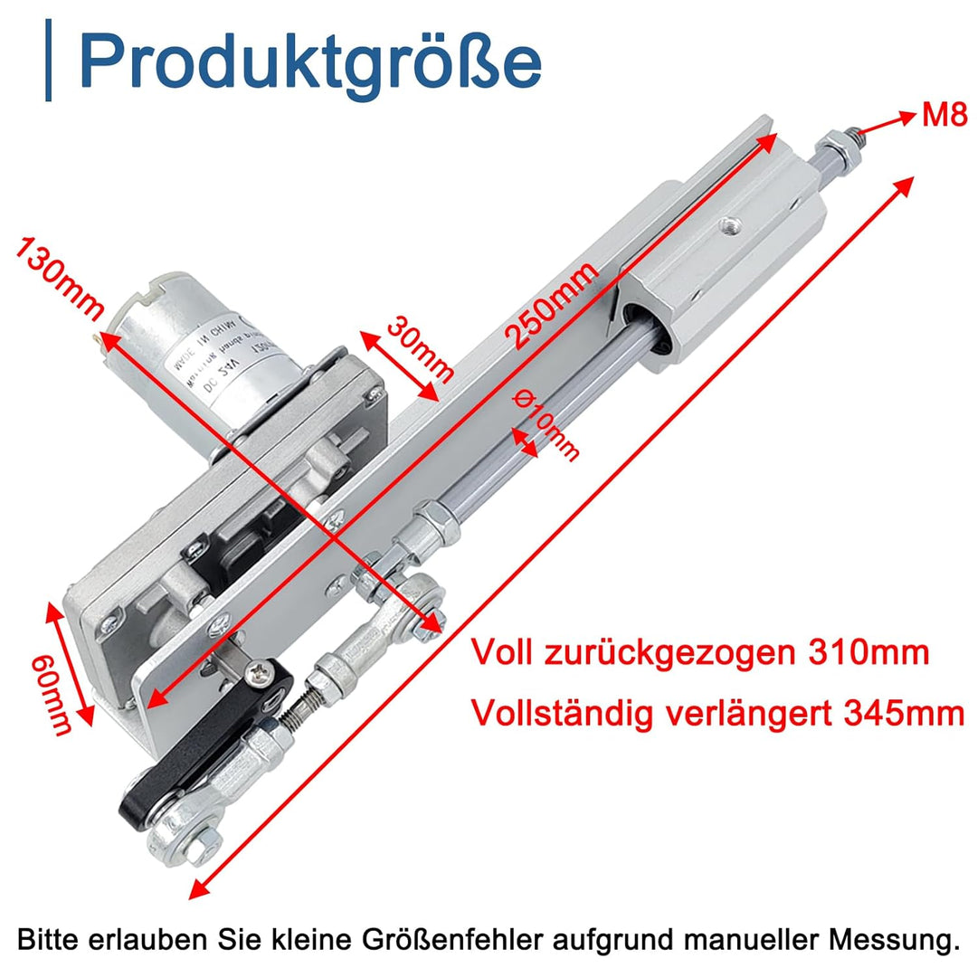 Hubkolbenmotor Linearaktuator DC 24V DIY Motor Hub 2cm-8cm 120rpm mit Drehzahlregler