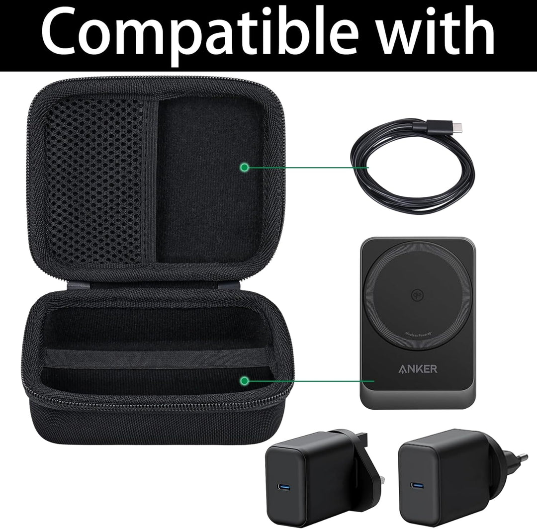 co2CREA Hart Tragbare Schutzhülle Etui Tasche für Anker MagGo 3-in-1 Ladestation 15W kabelloser Lade