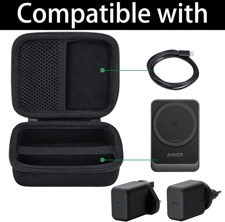 co2CREA Hart Tragbare Schutzhülle Etui Tasche für Anker MagGo 3-in-1 Ladestation 15W kabelloser Lade