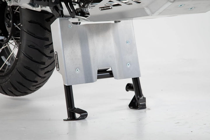 SW-Motech Motorschutz-Verlängerung am Hauptständer - Silbern. BMW R1200GS (12-), R1250GS (18-).