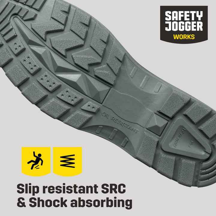 SAFETY JOGGER S3 Sicherheitsschuhe Herren mit Stahlkappe – X0600 - Rutschfester Arbeitsschuh für Dam