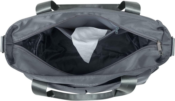 Kikkaboo Brielle Wickeltasche, Befestigungsclips, wasserdicht, Schultergurt Grau, Grau
