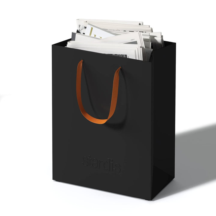 stardis binbox Design Papierkorb eckig stylischer Papiereimer mit Tragegriffen für Büro Office Kunst