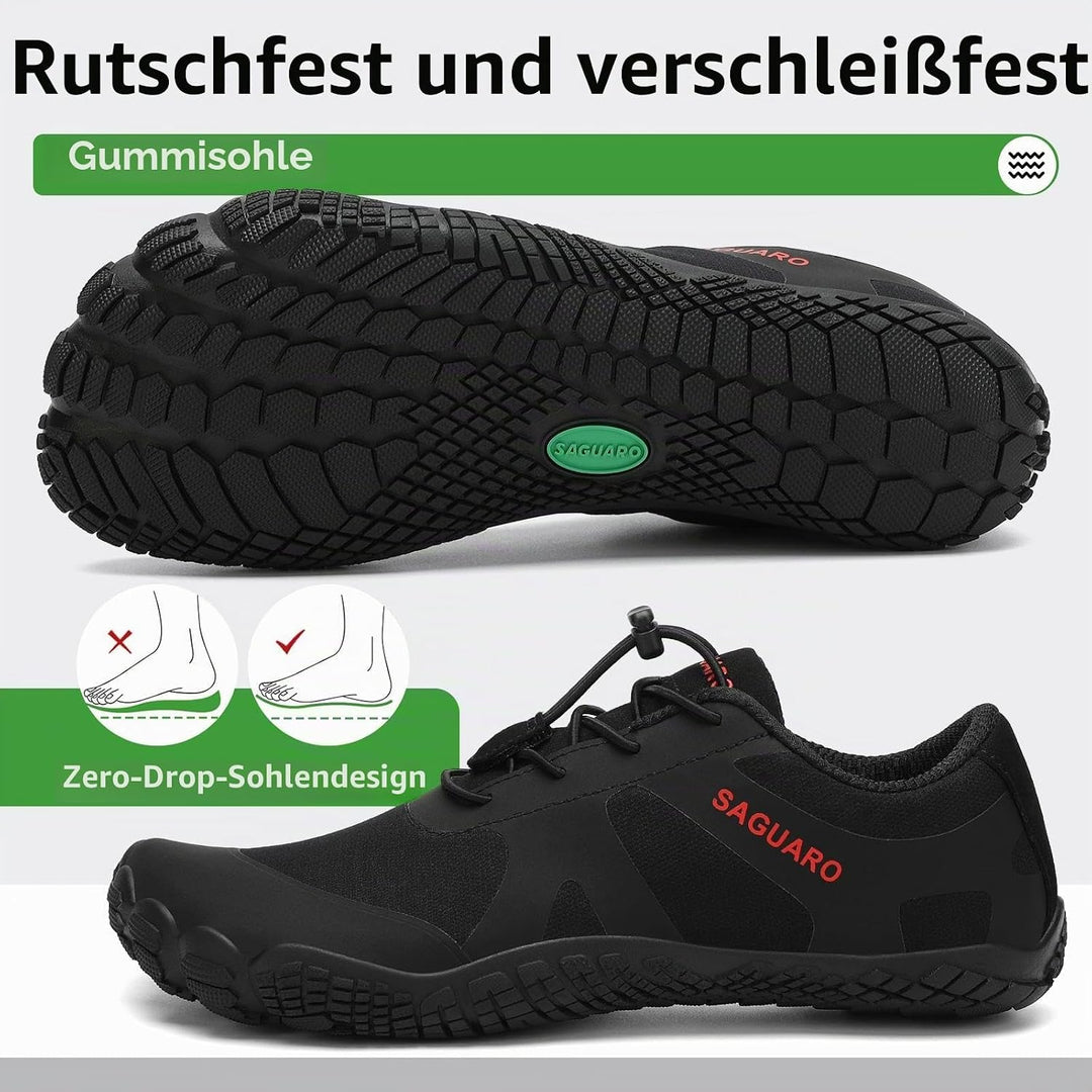 SAGUARO Unisex Barfussschuhe Damen Minimalistische Fitnessschuhe Herren Outdoor Wanderschuhe Trailla