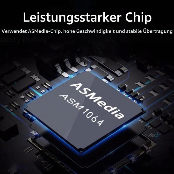 chenyang M.2 SSD auf PCI-E X1 Adapter 4 SATA NGFF SSD auf PCI-E X1 Erweiterungskartenadapter mit 12c