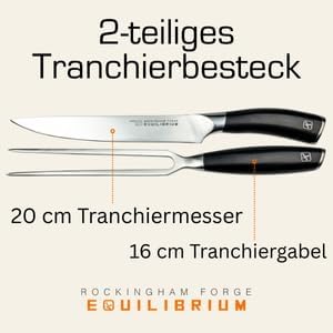 Rockingham Forge Equilibrium 2er Messer und Gabel Set mit einer Klinge aus deutschem Edelstahl und e
