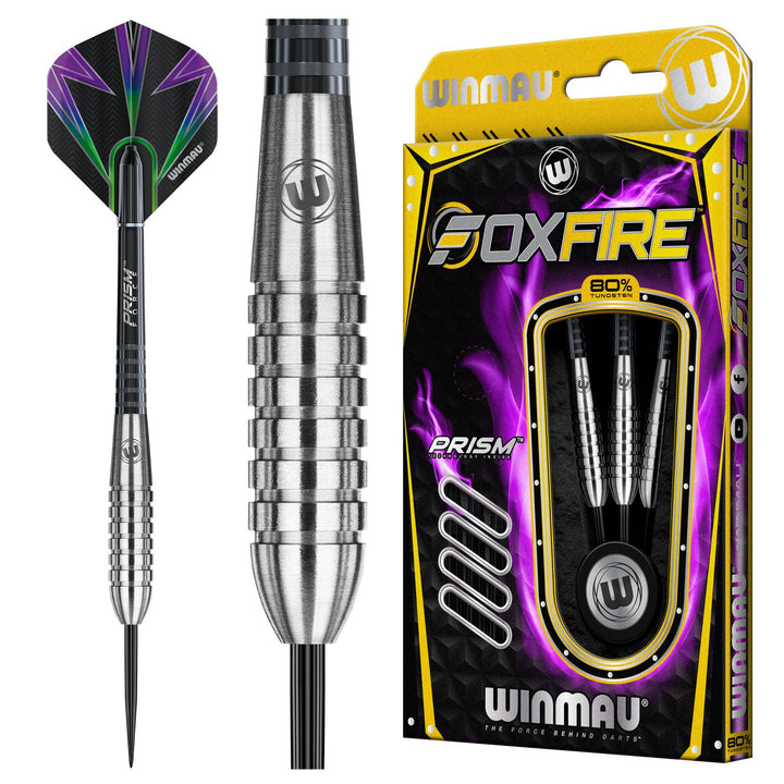 Winmau Foxfire Profi Wolfram Steeltip Dartpfeile Set mit Flights und Schäfte 22 g, 22 g