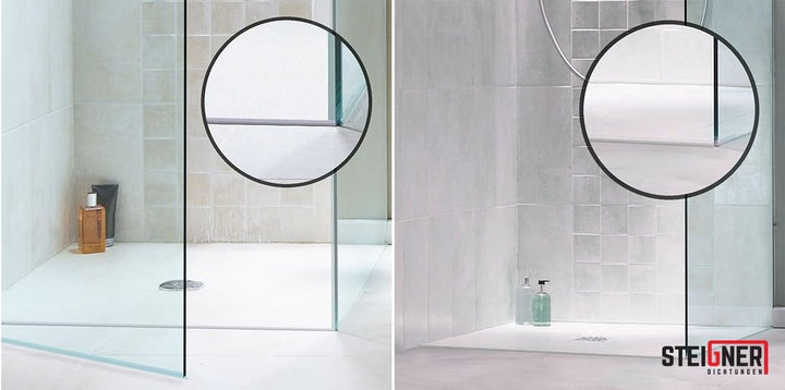 STEIGNER 110cm Schwallschutz Acryl Halbrundstab - SDD03 Höhe 5mm - Spritzschutzprofil Halbrundprofil