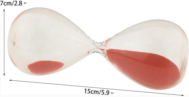 Sanduhr, farbig, Glas, ideal als Weihnachtsgeschenk oder zum Geburtstag 15 Minutes rot, 15 Minutes R