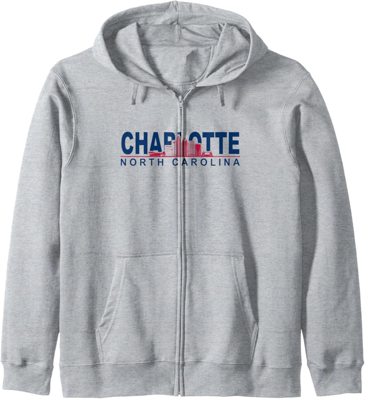 Charlotte North Carolina Cityskype - Skyline Charlotte Kapuzenjacke