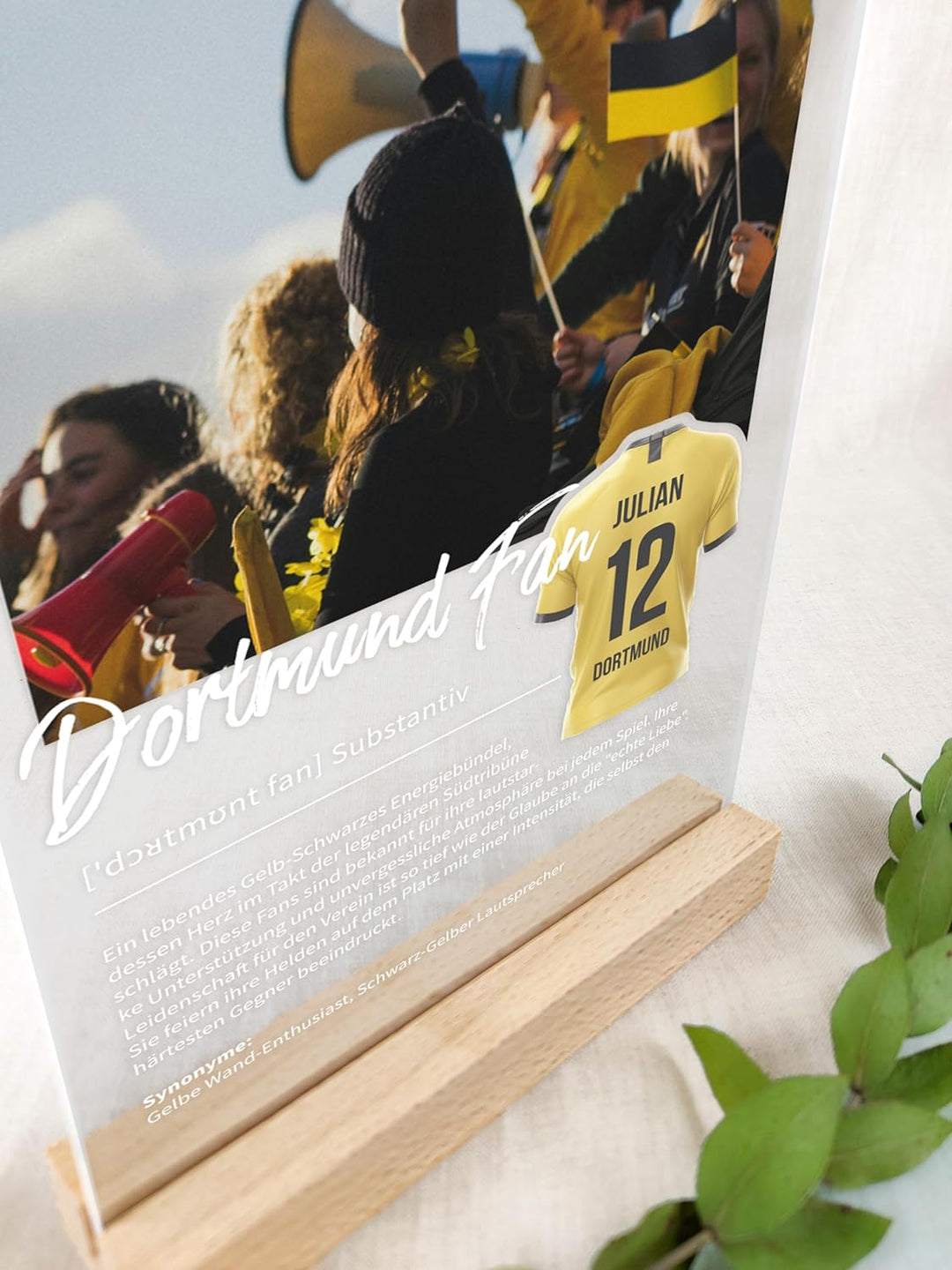 Dortmund Geschenk personalisiert - Acryl Geschenk - Definition: Dortmund Fan - Dortmund Fanartikel,