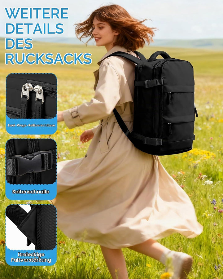 SZLX Vakuum Rucksack 40x30x20 Wizz air Handgepäck Rucksack 40x20x25 für Ryanair Vakuum Reiserucksack