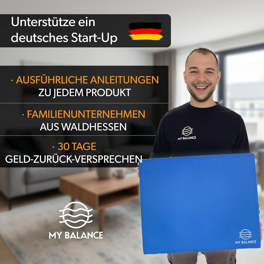 XXL - Balance Pad inkl. Widerstandsband I Hochwertiges Balancekissen mit E-Book I Stärkt deine Balan