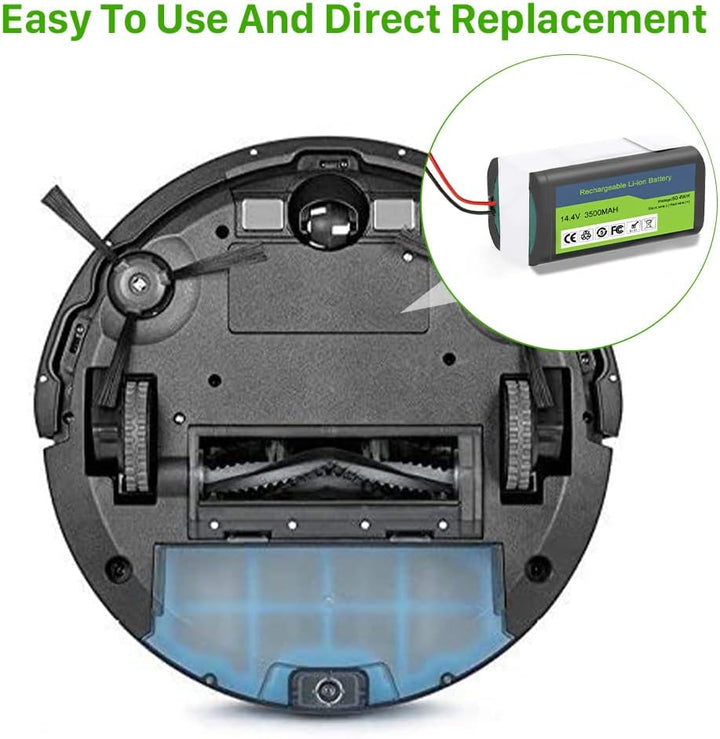 14.4V 3500mAh Ersatzakku Kompatibel mit Ecovacs Deebot N79 N79S DN622, für RoboVac 11 11S 11S MAX 12