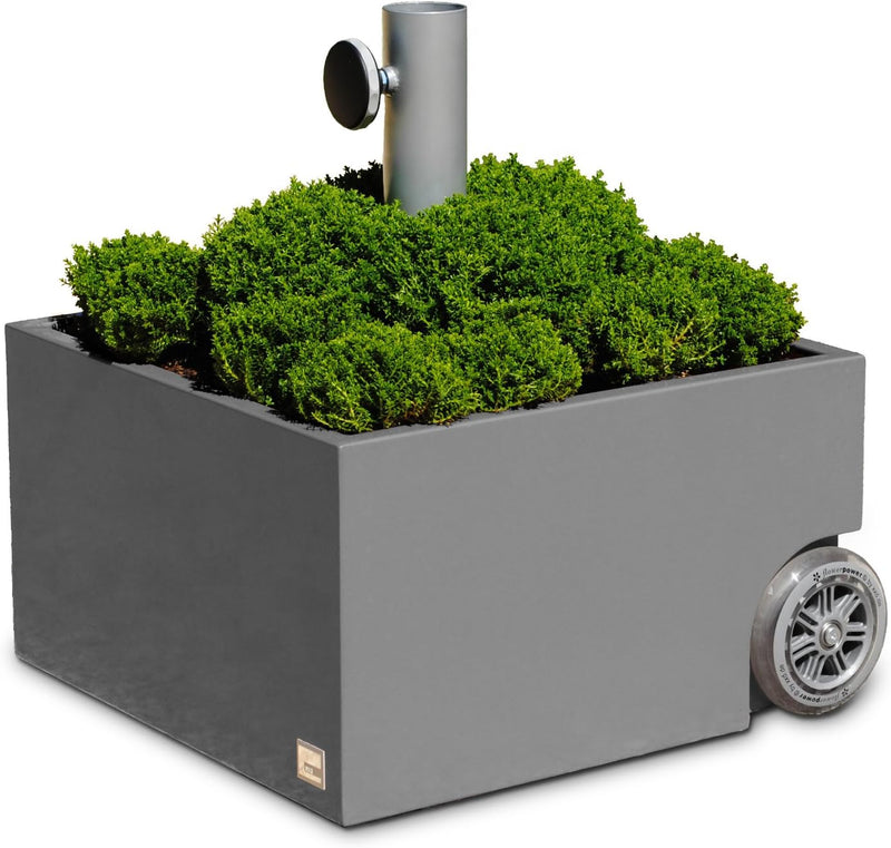 XXD Flowerpower bepflanzbarer Sonnenschirmständer Schirmständer mit Rollen