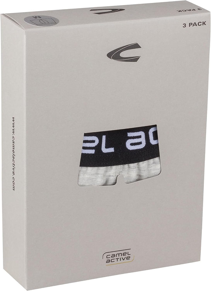 camel active Men Trunks 3er Box 48-50 Grau, 48-50 Grau