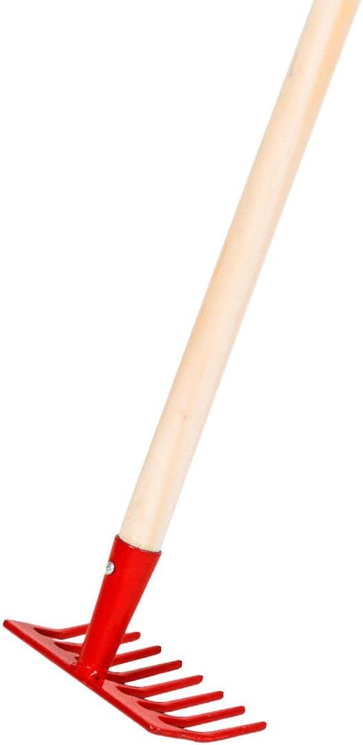Rekord 300997 Kinder Gartengeräte Set 9-teilig Schaufel, Spaten, Rechen, Besen, Laubbesen, Grubber,