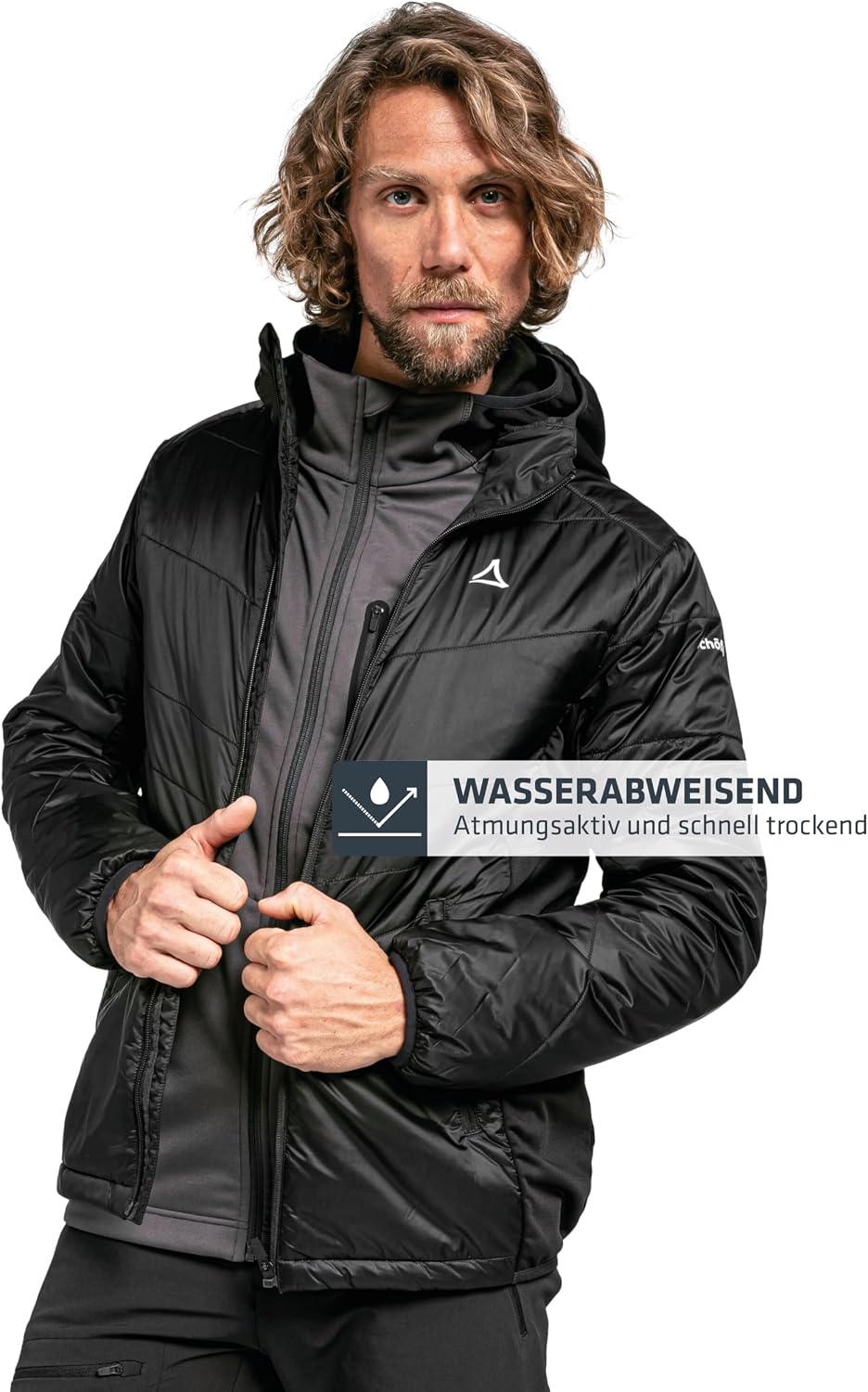Schöffel Herren Stams Hybrid Jacke Isolationsjacke Kunstfaserjacke 54 Schwarz, 54 Schwarz