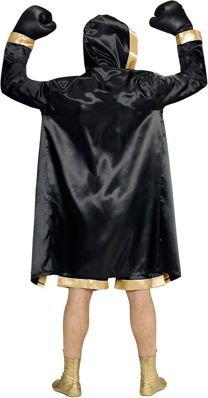 "WORLD BOXING CHAMPION" (hooded robe, shorts, belt, boxing gloves) - (XL), XL
