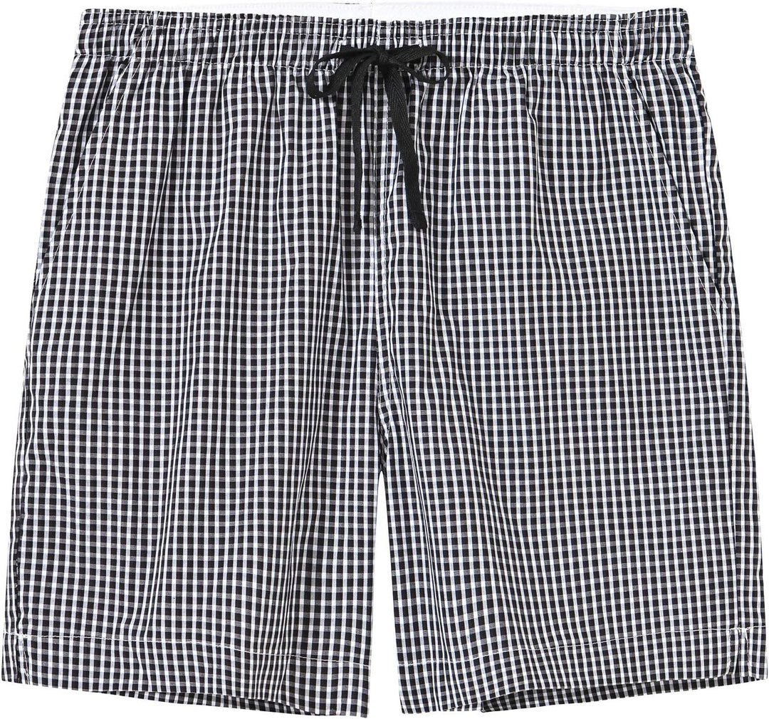 MoFiz Schlafshorts Jungen Baumwolle Kurz Pyjamahose Schlafanzug Karierte Hose Loungewear Nachtwäsche