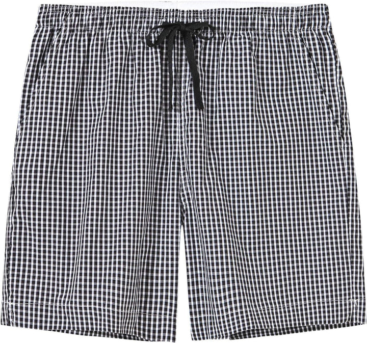 MoFiz Schlafshorts Jungen Baumwolle Kurz Pyjamahose Schlafanzug Karierte Hose Loungewear Nachtwäsche