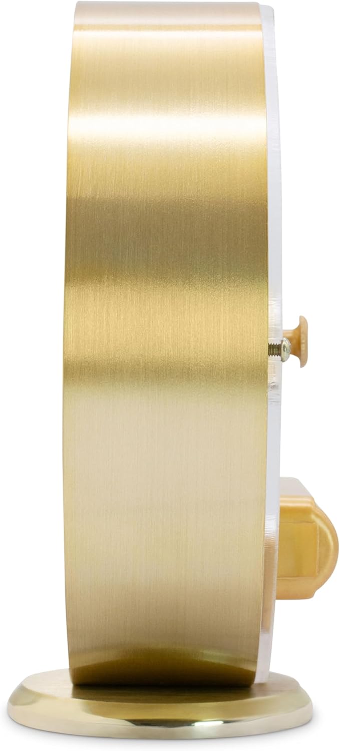 Acctim Millendon 37028 Kaminuhr, rund, Skelett, goldfarben