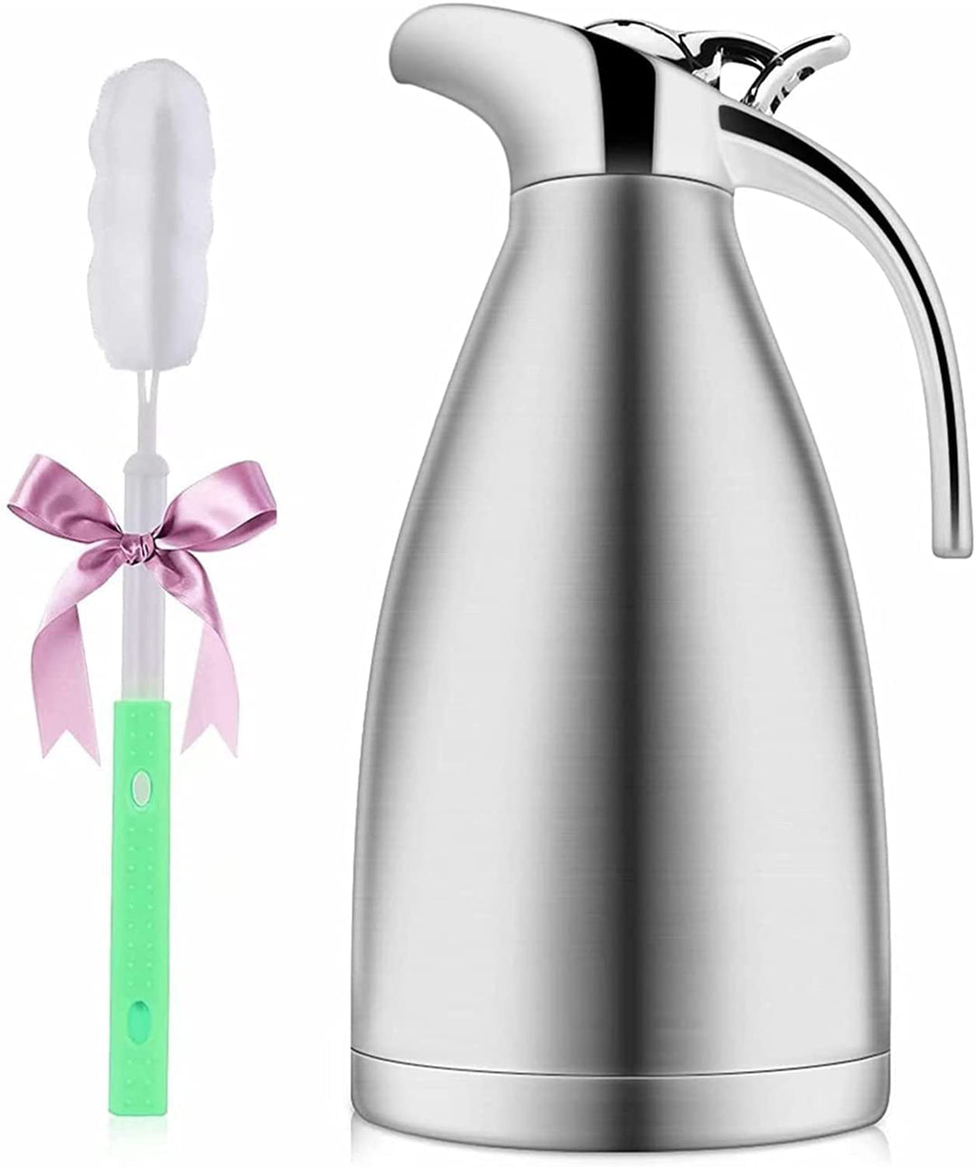 Luvan 2.0 L Kaffeekanne,304 Edelstahl Edelstahl Thermokaraffe,Doppelwand Vakuum Isolierte,Kaffee The