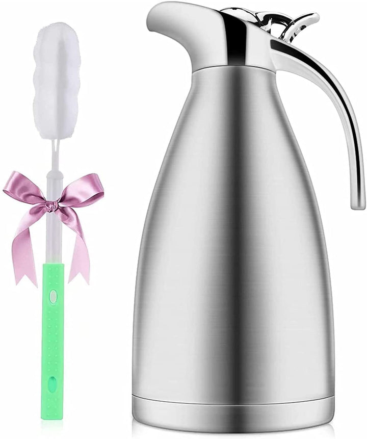 Luvan 2.0 L Kaffeekanne,304 Edelstahl Edelstahl Thermokaraffe,Doppelwand Vakuum Isolierte,Kaffee The