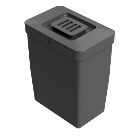 LM 530 ECO Biomülleimer Küche mit Deckel 8-Liter, Aus Rezykliertem Kunststoff, Anthrazit (15 x 23 x