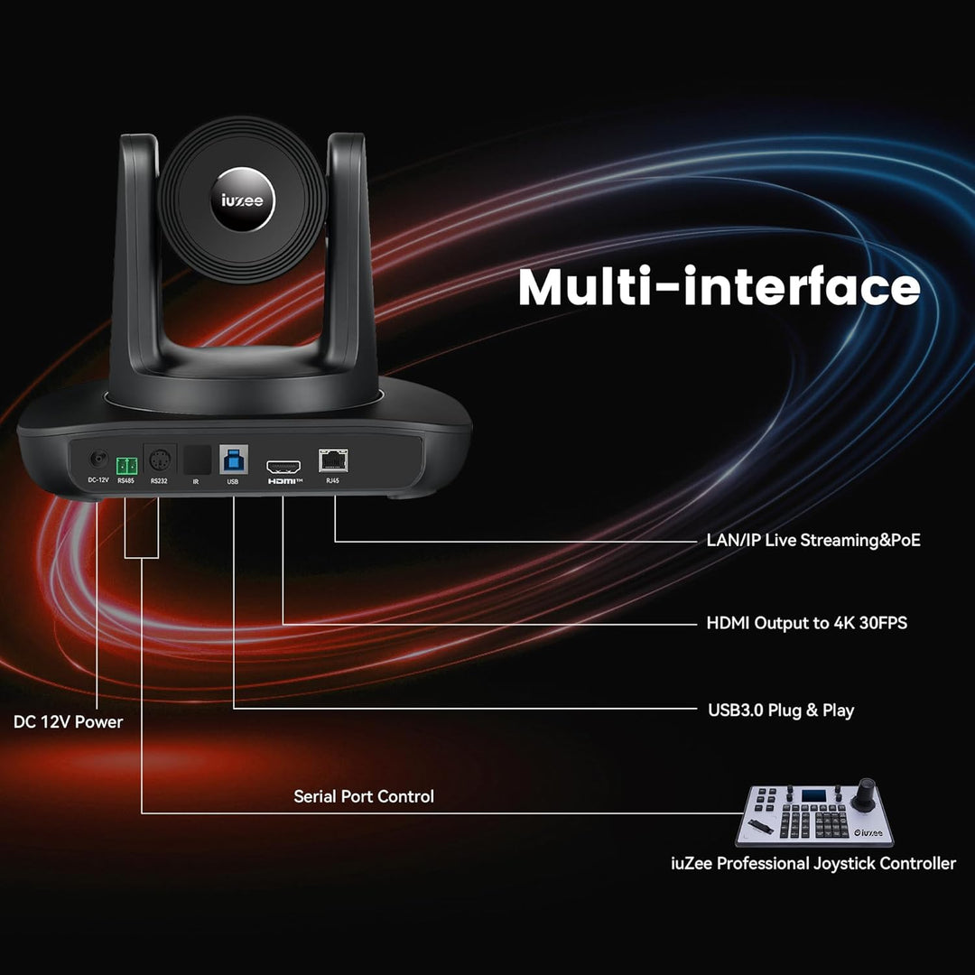 PTZ-Kamera 20X Optischer Zoom USB3.0 HDMI Konferenzkamera 1080P 60FPS Weitwinkel PTZ Camera für Kirc