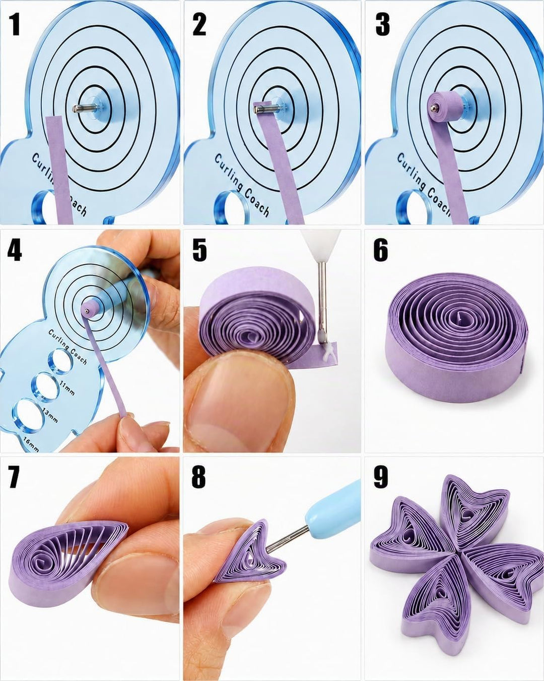 YURROAD Quilling Set, Quilling Papier Werkzeug Set mit 36 Farben 900 Quilling Papierstreifen 3mm, Qu