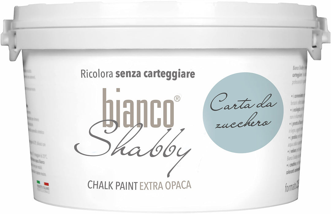 bianco Shabby® Carta da Zucchero Kreidefarbe Wasserbasis für Alle Oberflächen einfach zu verarbeiten