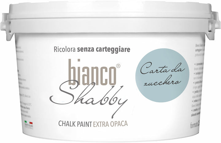 bianco Shabby® Carta da Zucchero Kreidefarbe Wasserbasis für Alle Oberflächen einfach zu verarbeiten
