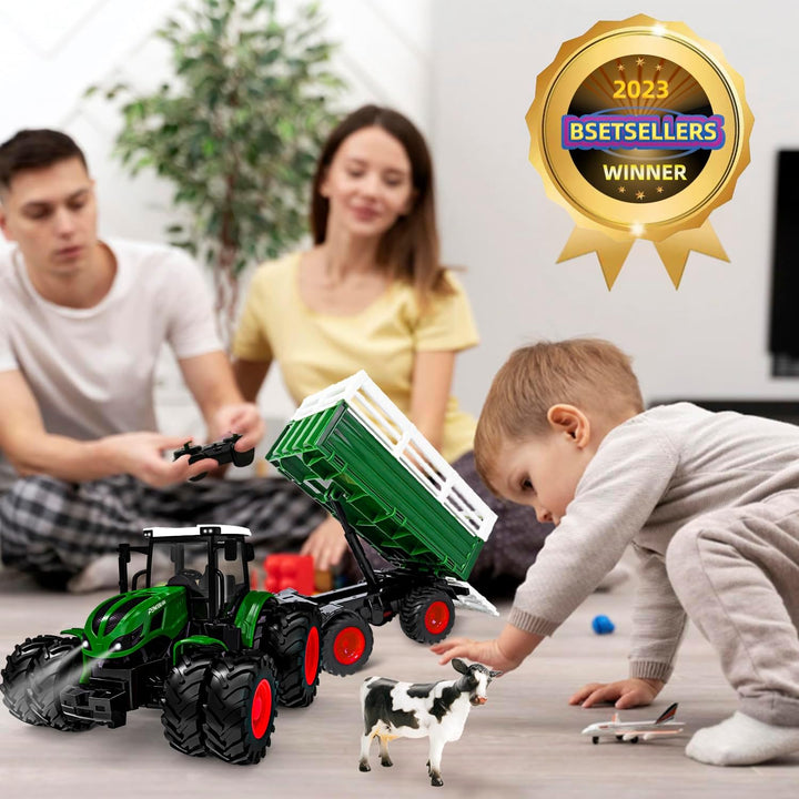 Ferngesteuerter Traktor Ferngesteuert, Ferngesteuertes Auto ab 3 4 5 Jahre, Traktor Spielzeug ab 3 J