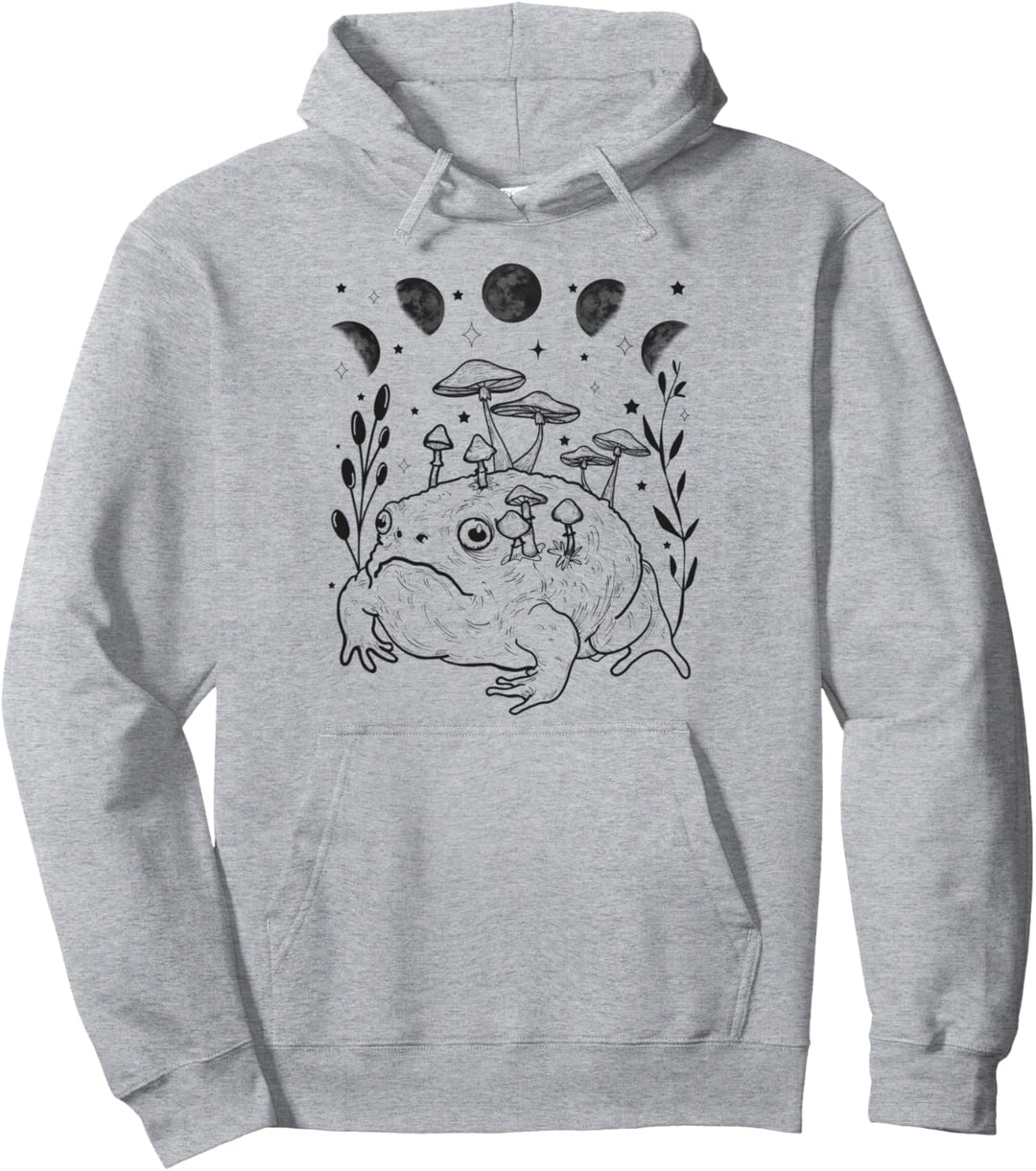 Dark Academia Moon Witchy Goblincore Ästhetischer Frosch Pullover Hoodie