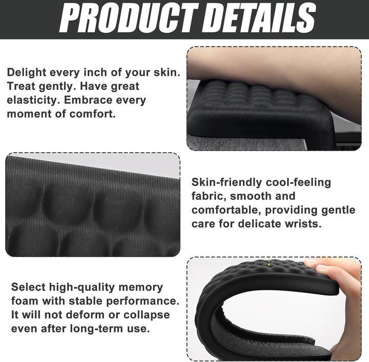 2 Stück L Förmige Handgelenk Ellenbogenkissen: 30 x 10 cm Ergonomisches Memory Foam Schreibtischkant