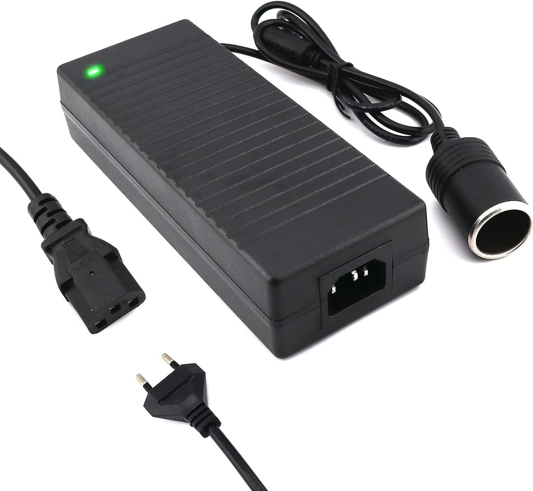 OBEST 230V auf 12V KFZ Netzadapter, 10A AC auf DC Spannungswandler | 120W Zigarettenanzünder Steckdo