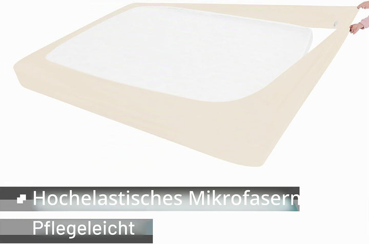 Boxspring-Bezug, Queen-Size-Grösse, Jersey-Strick und dehnbar, 4 Seiten, Bettrock für Hotel und Zuha