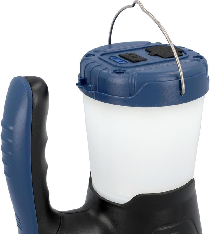 CARTREND 10286 LED Handscheinwerfer bis 350 Lumen, Li-Ion Akku, Handlampe mit 2 Helligkeitsstufen US
