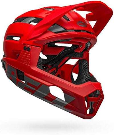 BELL Herren Super Air R MIPS Fahrradhelm MTB, Matte/Gloss red/Gray, M | 55-59cm