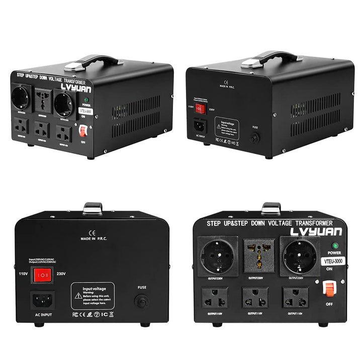 LVYUAN VTEU-3000 110 Volt USA Spannungswandler Ringkern-Transformator 3000VA - In: 110V oder 220V /